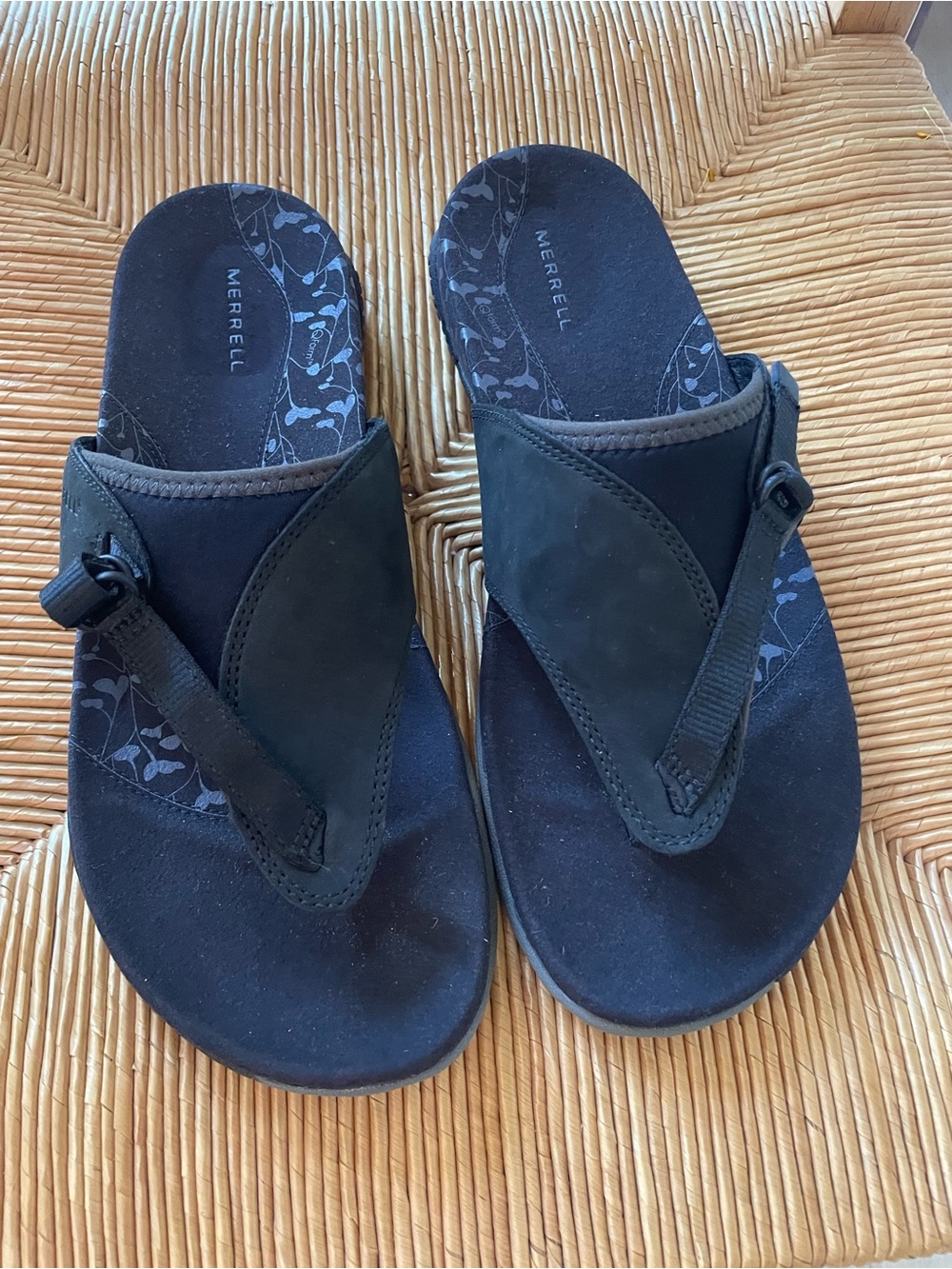 Merrell Terran Post II Thong Sandals Senise Black Gray Womens 8 UK 6 EU 39 - Picture 7 of 15